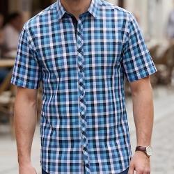 CHALLENGER B3141A - Chemise manches courtes pour homme : le confort d'un entretien facile au quotidi