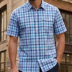 CHALLENGER CH4006 Chemise manches courtes : l'&eacute;l&eacute;gance du pur coton respirant 45/46