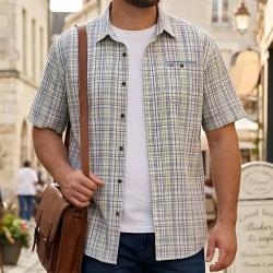 CHALLENGER CH4011 Chemise manches courtes : le confort infroissable au style rafra&icirc;chissant 39/40