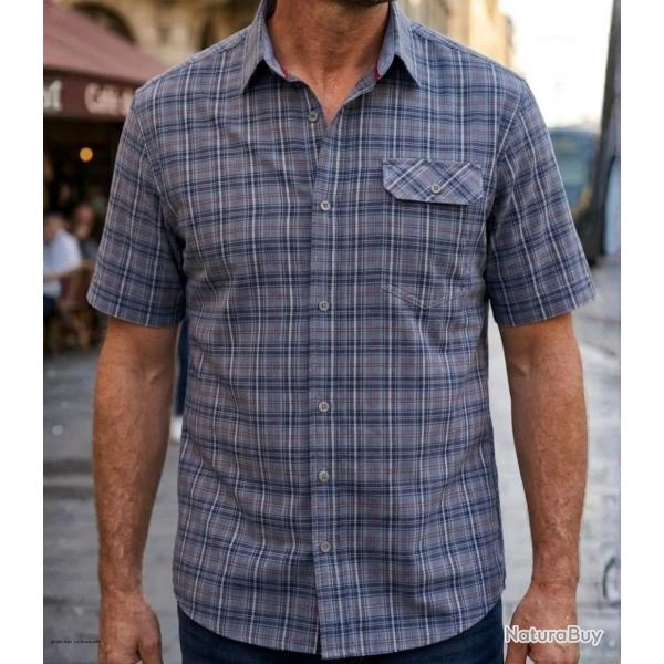 CHALLENGER CH4021 Chemise manches courtes : la fra�cheur absolue du pur coton respirant 39/40