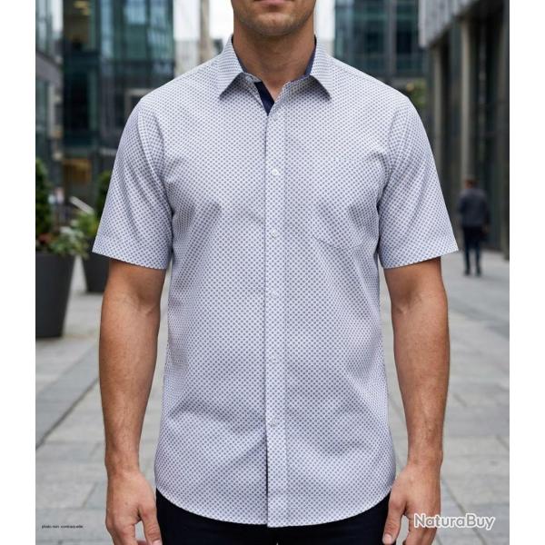 Chemise manches courtes CHALLENGER CH4033 : le style d�contract� et le confort du pur coton 39/40