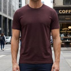 Tee shirt CHALLENGER F110BR Le haut uni en pur coton doux et ultra r&eacute;sistant