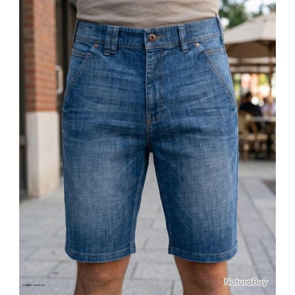 Bermuda en jean CHALLENGER IBIS2 le short en denim stretch au confort in�gal�