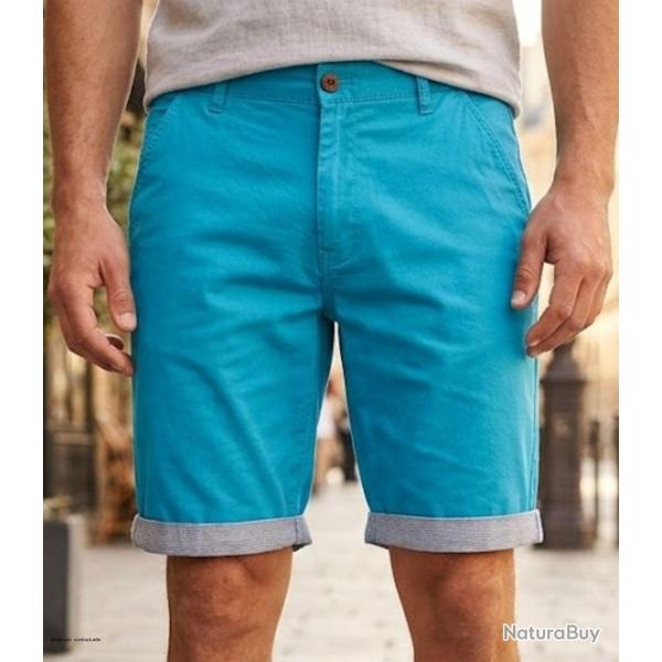 Bermuda uni avec revers CHALLENGER IBIZA1 le short 100 coton au style casual chic
