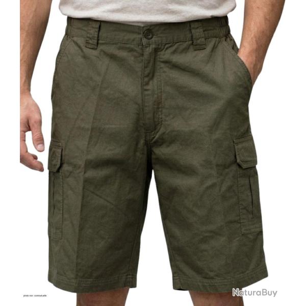 Bermuda cargo multipoches CHALLENGER ICARE le short 100 coton canvas robuste et confortable