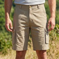 CHALLENGER INDIANA1 Bermuda homme en coton stretch beige robuste et extensible