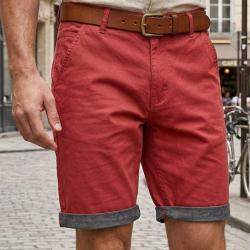 CHALLENGER L2102A Bermuda en coton twill pour un look estival &eacute;l&eacute;gant et r&eacute;sistant 46