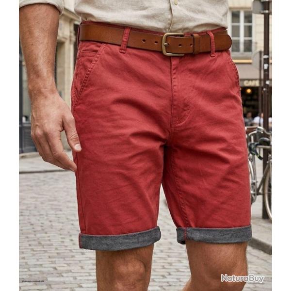 CHALLENGER L2102A Bermuda en coton twill pour un look estival �l�gant et r�sistant 46