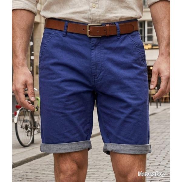 CHALLENGER L2102B Bermuda en coton twill pour un style estival chic et intemporel
