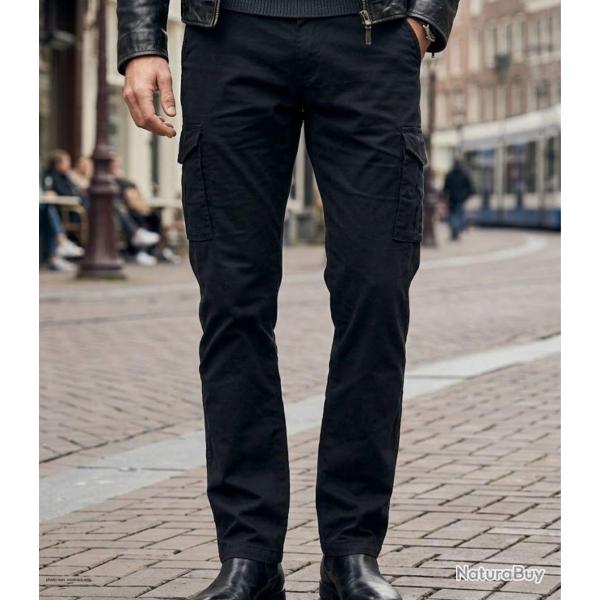 Pantalon Challenger PANT2001C cargo noir le confort stretch utilitaire