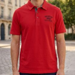 Polo WINCHESTER RETURN1 en coton jersey la douceur absolue au style rouge vibrant