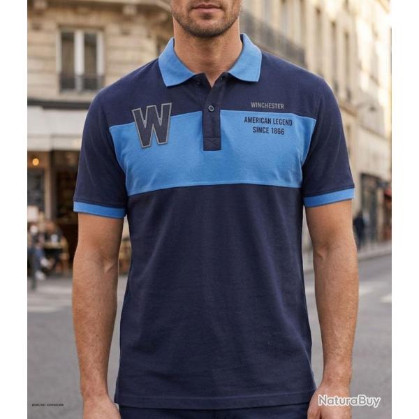 Polo homme WINCHESTER ROADSTER1 en maille piqu�e marine l �l�gance d�contract�e au quotidien
