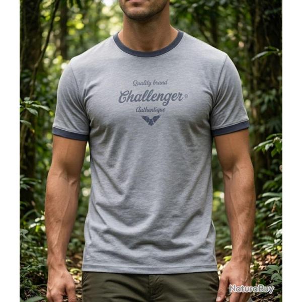 Tee shirt SAGARO2 Challenger Le haut uni en coton flamm� � d�tails contrast�s pour homme