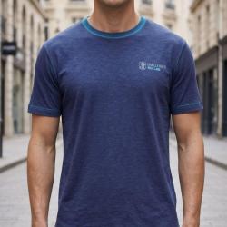 CHALLENGER SANCHO2 Tee shirt col rond en coton flamm&eacute; pour un look textur&eacute; unique