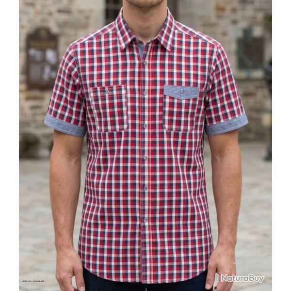 Chemise manches courtes WINCHESTER TABASCO1 l �l�gance du pur coton aux finitions chambray exclusive