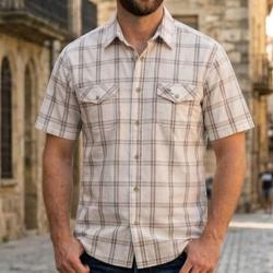 Chemise manches courtes WINCHESTER TACCOE L &eacute;l&eacute;gance 100 coton au style authentique