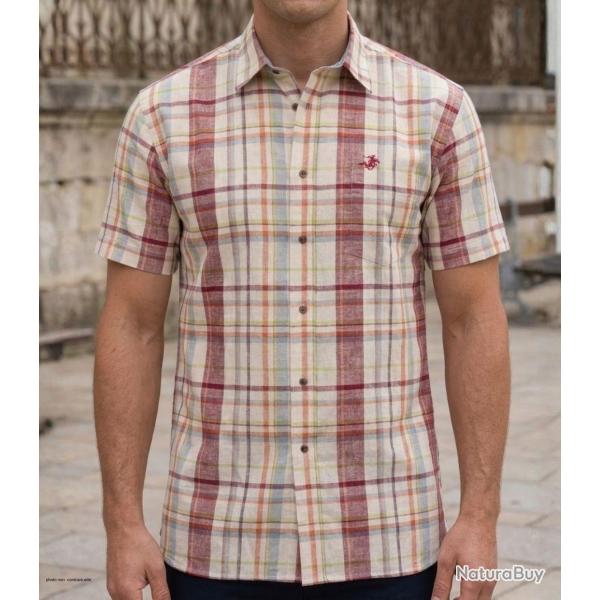Chemise manches courtes TACOMA1 la l�g�ret� naturelle du coton et du lin pour �t�