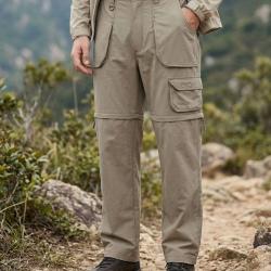 OGALO TANGER -- Pantalon de randonn&eacute;e marron : le 2-en-1 ultra-r&eacute;sistant 40