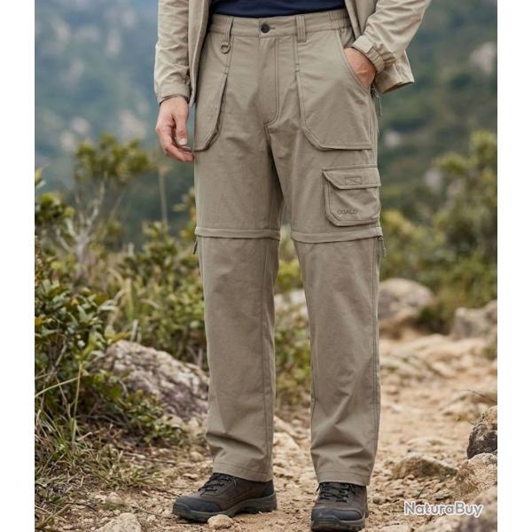 OGALO TANGER -- Pantalon de randonn�e marron : le 2-en-1 ultra-r�sistant 46