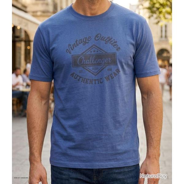 CHALLENGER TEE3003A Tee shirt imprim� manches courtes en pur coton jersey respirant