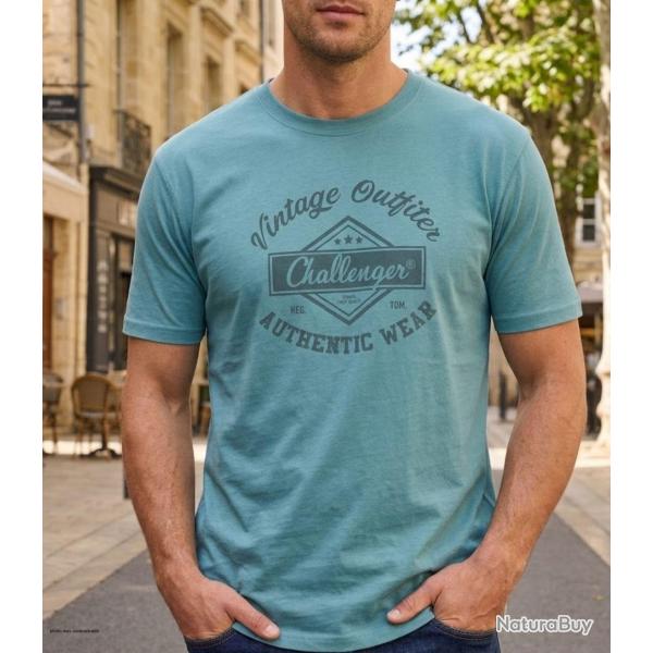 CHALLENGER TEE3003B Tee shirt imprim� manches courtes en coton jersey pour un confort absolu
