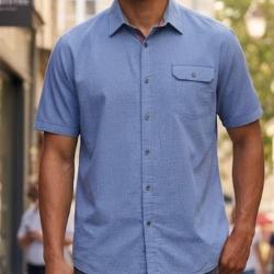 CHALLENGER TEODOR1 - Chemise manches courtes pour homme au confort absolu en coton 3XL
