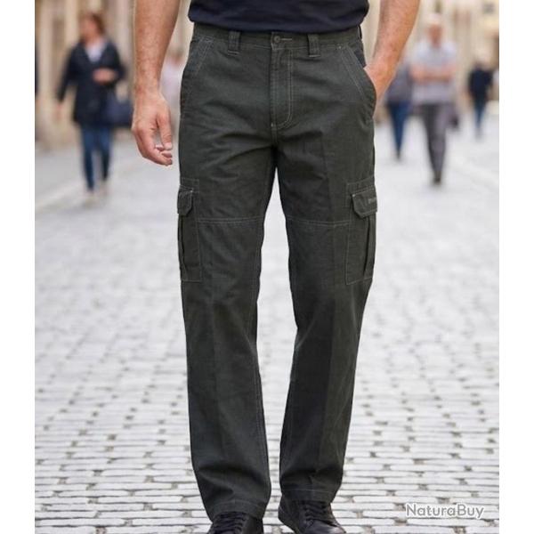 WINCHESTER WINDOWM -- Pantalon cargo marron : le confort du pur coton 44