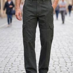 WINCHESTER WINDOWM -- Pantalon cargo marron : le confort du pur coton 48