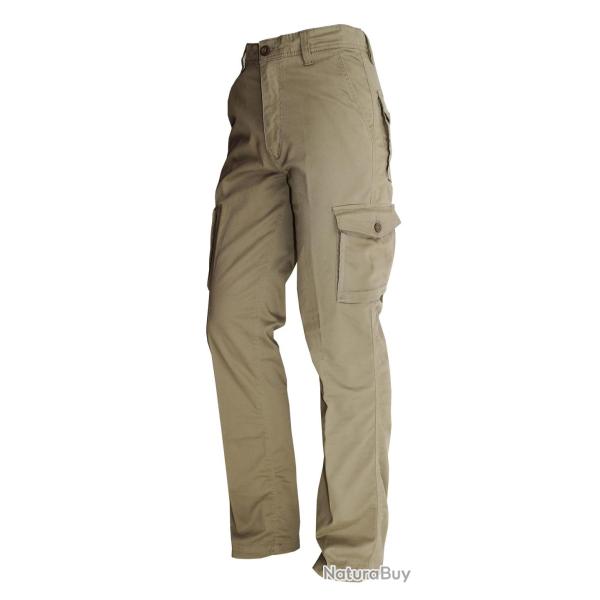 Pantalon Cargo Beige Stretch - Coton Doux & Coupe Confort 44