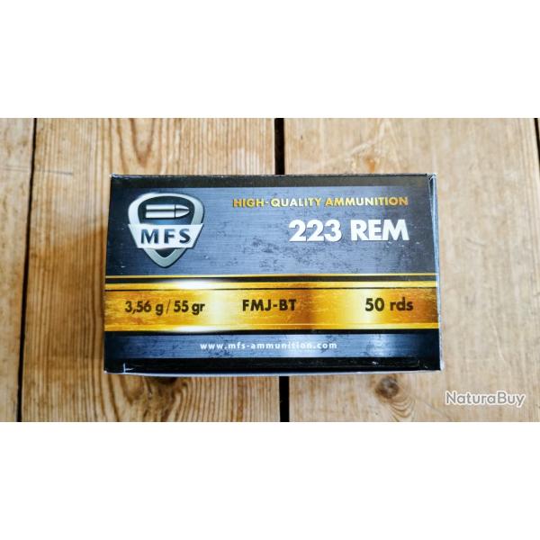 .223 rem MFS 55gr fmj bt boite 50 pcs