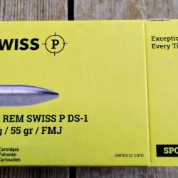 .223 rem SWISS P 55gr fmj boite 50 pcs