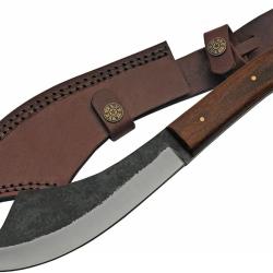Scimitar Style Hunter Lame Inox Bois Brun 1254
