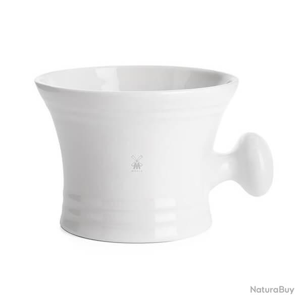Bol � raser Muhle avec poign�e Porcelaine blanche