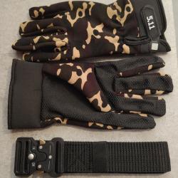 ceinture x2 avec gants tactique