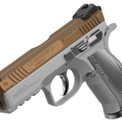 PISTOLET CZ SHADOW 2 COMPACT INDUSTRIAL GOLD 9&times;19 2 CHARGEURS