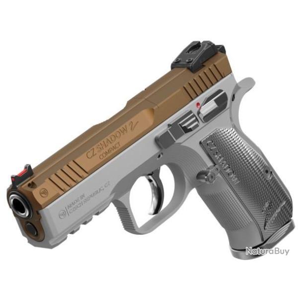 PISTOLET CZ SHADOW 2 COMPACT INDUSTRIAL GOLD 9�19 2 CHARGEURS
