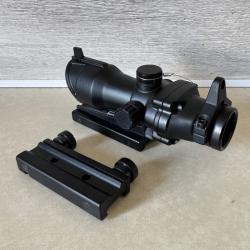 Lunette Point Rouge et Vert Acog 1X32 Black Double Rail