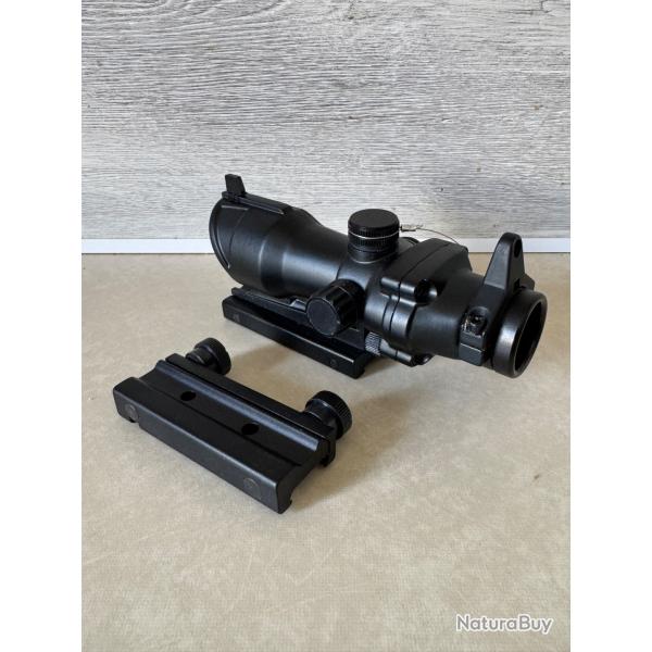 Lunette Point Rouge et Vert Acog 1X32 Black Double Rail
