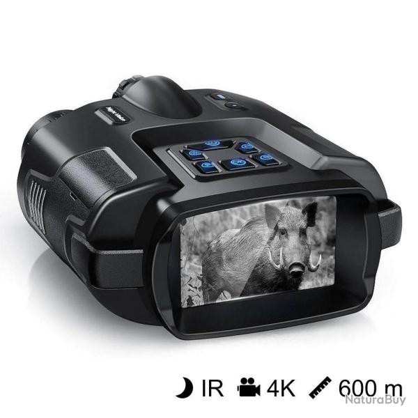 PRO Vision Nocturne 4K 600m Jumelles Zoom 8X �cran HD Infrarouge Rechargeable Outdoor