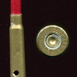 7.92 x 57 Mauser - cartouche &agrave; blanc balle bois rouge - marquage Allemand  de 1918 - neutra