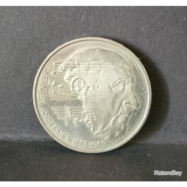 PIECE DE 5 FRANCS SUISSES 1983 COMMEMORATIVE ERNEST ANSELMET 1883-1969