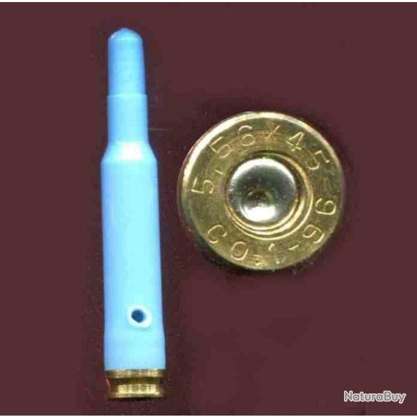 .223 Remington - tir r�duit - �tui plastique bleu - marquage Espagne : 5.56 x 45  CO 1-96 - neutra