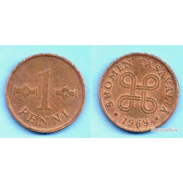 Finlande 1 Penni 1969 Piece Markka Europe Nord