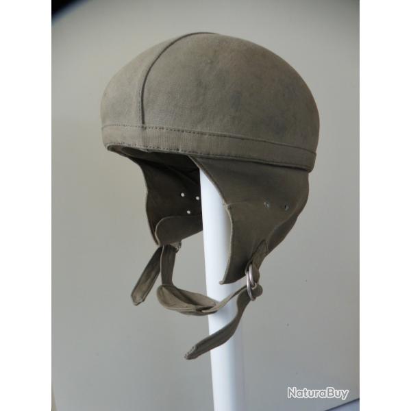 Casque d'entrainement parachutiste fran�ais ann�e 1950