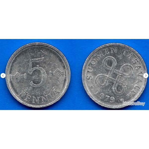 Finlande 5 Pennia 1979 Piece Europe Penny