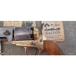 REVOLVER POUDRE NOIRE VERSION LUXE PIETTA CAL 36 GRAVURES SUPERBES
