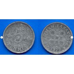 Finlande 5 Pennia 1979 Piece Penny Europe