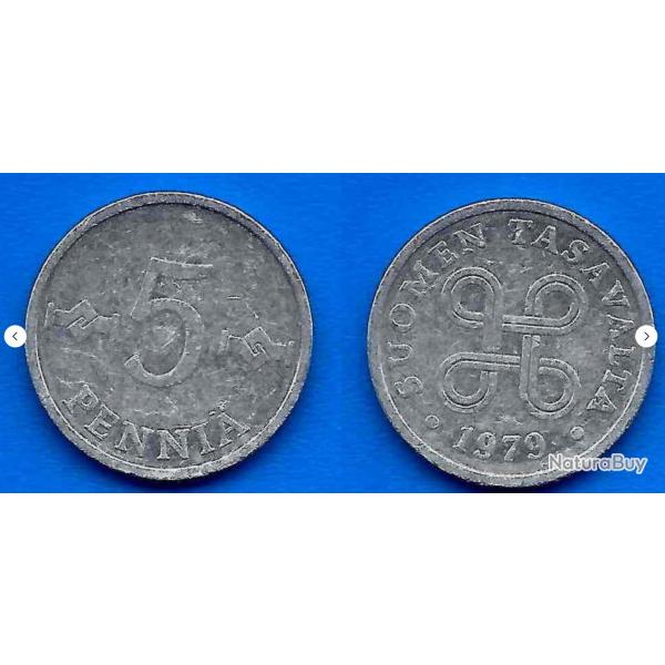 Finlande 5 Pennia 1979 Piece Penny Europe