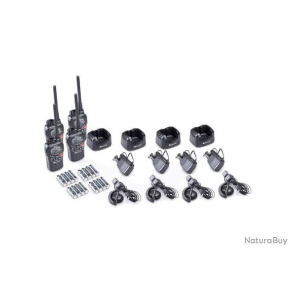 PACK DE 4 TALKIE WALKIE MIDLAND G9 PRO NOIR + OREILLETTE