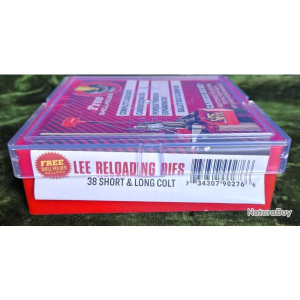 Jeux d'outils de rechargement Lee calibre 38 short & long Colt